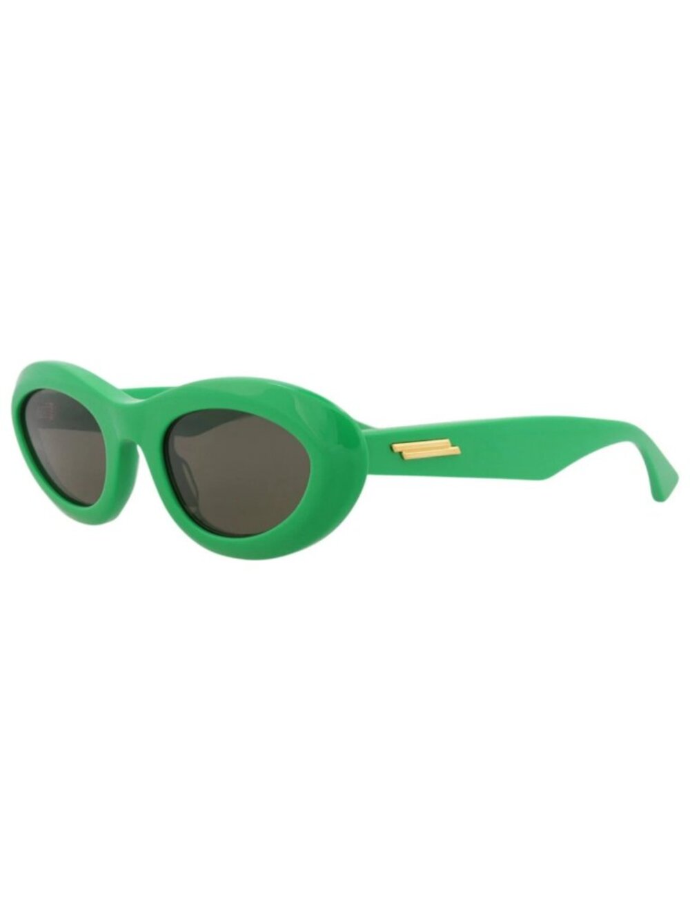 New Bottega Veneta Women's Sunglasses Round Oval Acetate Frame Green Green Green